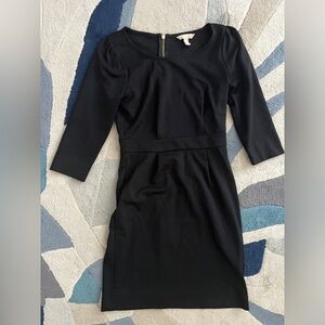 Banana Republic little black dress midi sleeves size 00P
